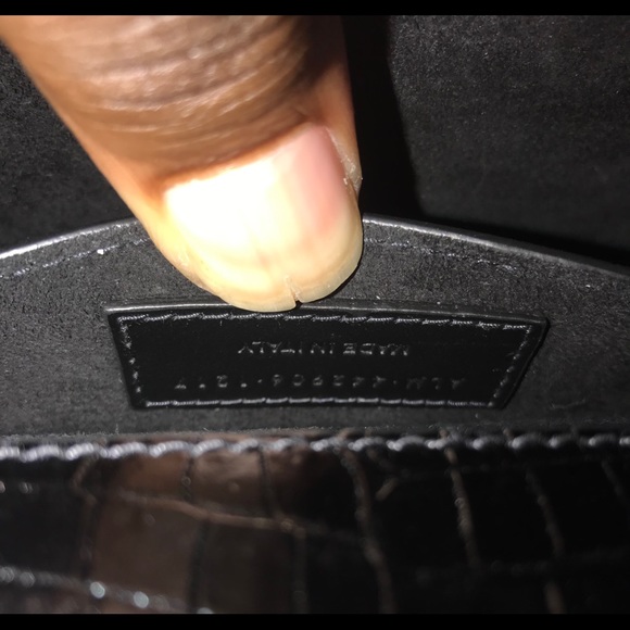 YSL SUNSET MEDIUM CROCODILE EMBOSSED SHINY LEATHER - Picture 4 of 8